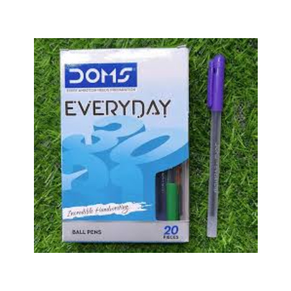 Doms Everyday Ball Pen Blue 20 Set