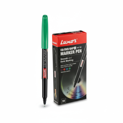 LUXOR Green CD/DVD/OHP Marker (Set of 2, Green)