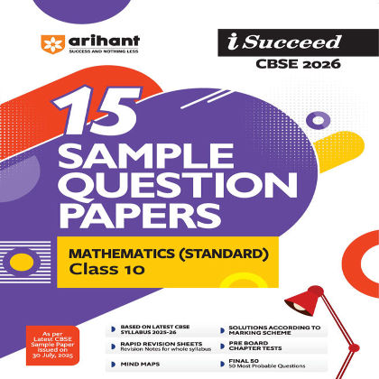Arihant i-Succeed CBSE 2026— Maths Standard Class 10 | 15 Sample Question Papers 