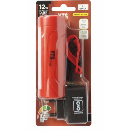 YTS YT-105 Platinum Series Hi - Power Laser LED Torch (Red Colour)
